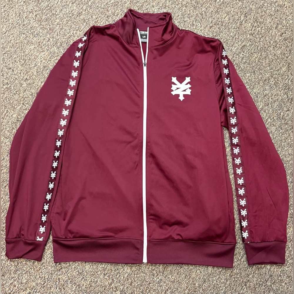 Zoo York Burgundy Track Jacket with White Accents